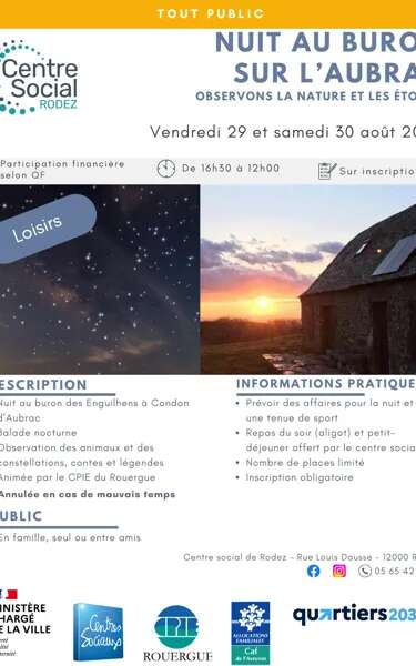 Nuit au buron sur l'Aubrac avec le centre social de Rodez