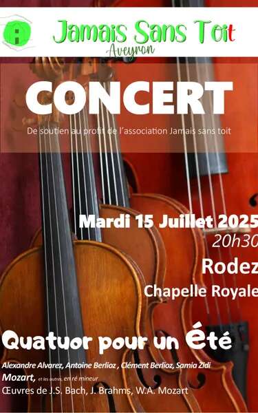 Concert Quatuor pour un été à la Chapelle Royale
