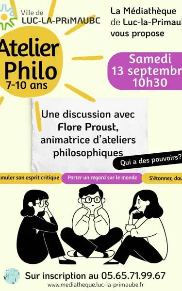 Atelier philo - 7 à 10 ans