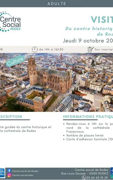 Visite du centre historique avec le centre social de Rodez