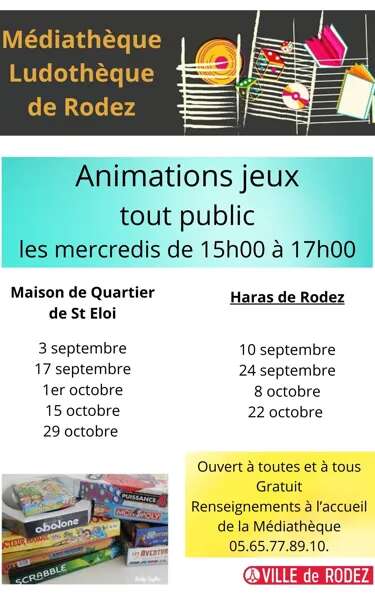 Ludothèque de Rodez : animations jeux hors les murs