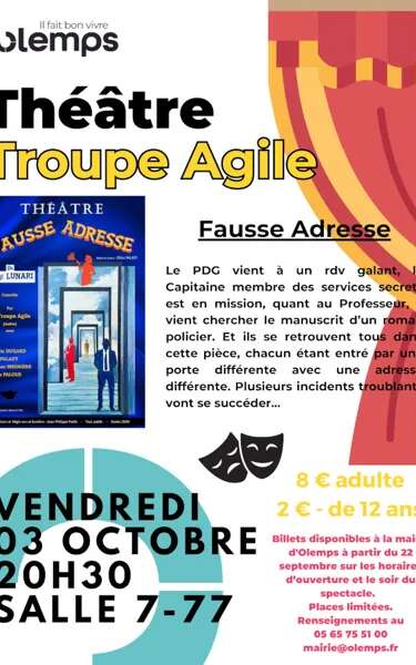 Théâtre, Troupe Agile : Fausse Adresse