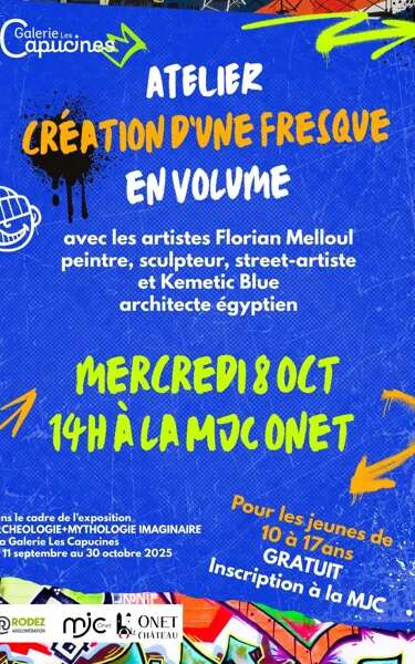 Création d'une fresque en volume avec les artistes Florian Melloul et Kemetic Blue