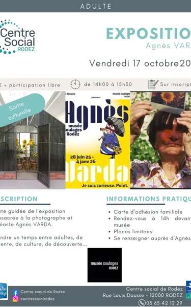 Visite de l'exposition Varda avec le Centre Social