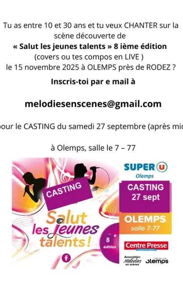 CASTING pour la soirée Salut les jeunes talents