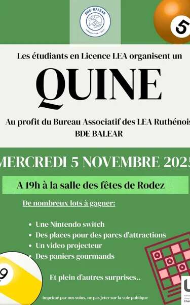 QUINE ASSOCIATIF DES ÉTUDIANTS LEA RUTHÉNOIS