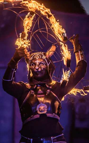 Festival Bonheurs d'Hiver - Spectacle de feu " Portal Solaris " - Cie Vaporium