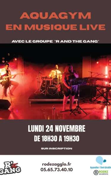 Aquagym en musique live avec "R and the gang"