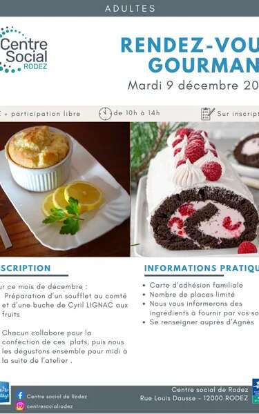 Atelier culinaire : Rendez-vous gourmand