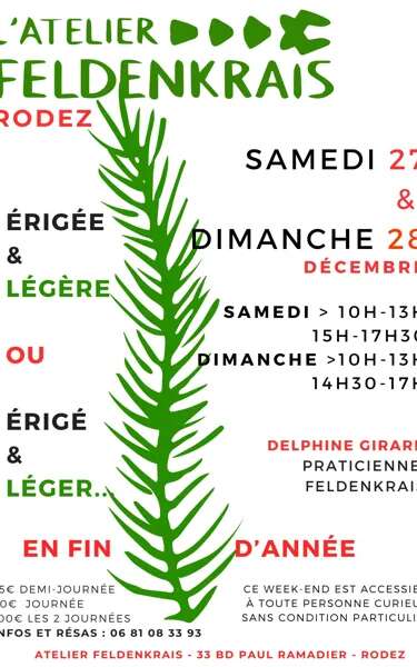 Stage méthode Feldenkrais : Erigé·e et léger·ère en fin d'année
