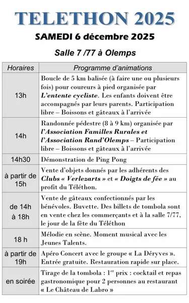 Téléthon à Olemps