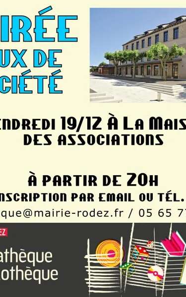 Soirée jeux à la Maison des Associations de Rodez