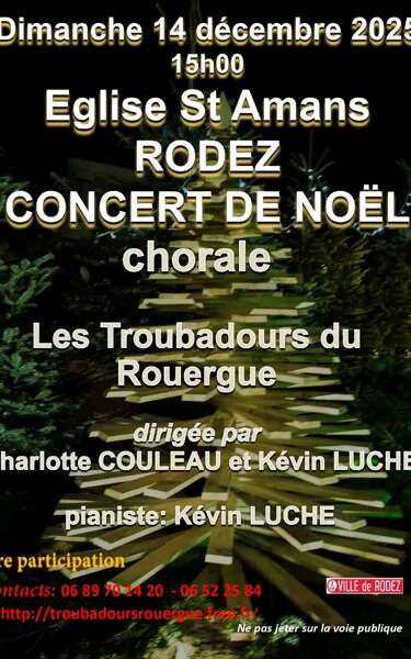 CONCERT DE NOËL LES TROUBADOURS DU ROUERGUE