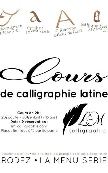Cours de calligraphie latine