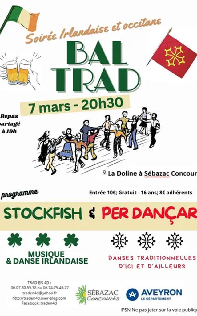 Bal Trad Irlandais- Occitan pour bouléguer, en attendant le printemps !