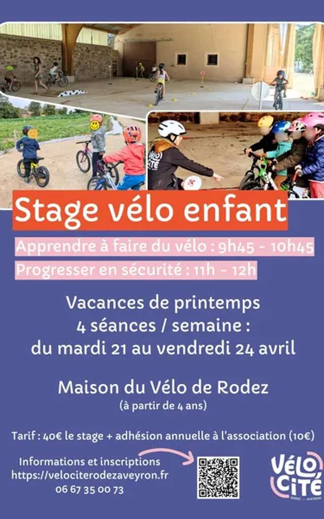 Stage de vélo - apprendre à faire du vélo