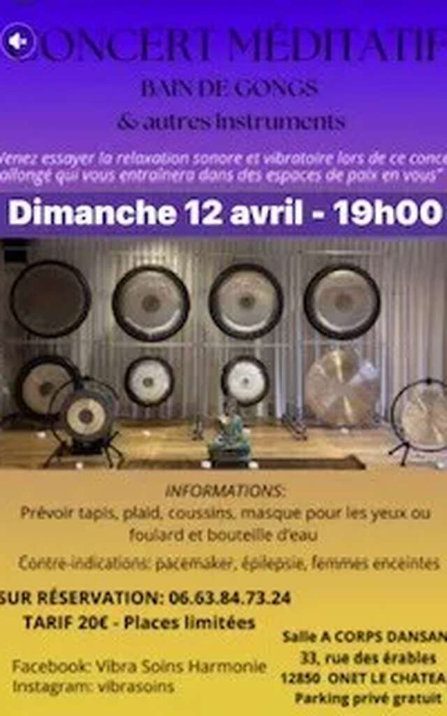 Concert méditatif : Bain de gongs & autres instruments