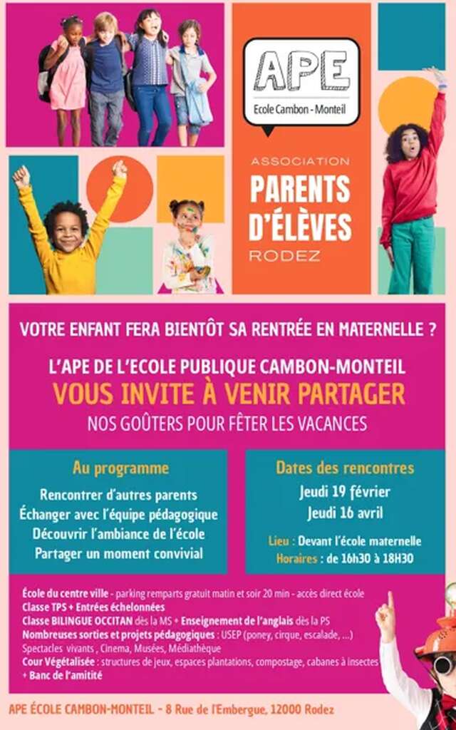 Goûters Association des parents d'élèves de l'école Cambon-Monteil