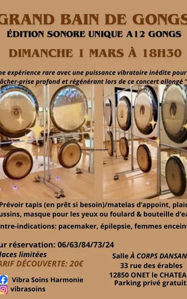 Atelier bien-être "Grand bain de gongs"