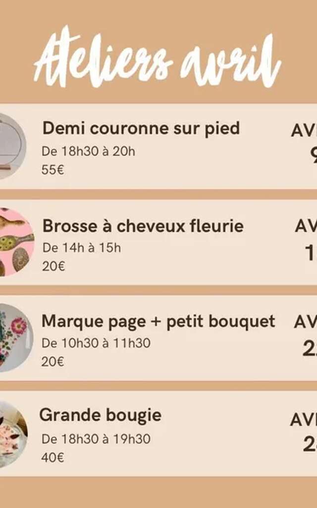 Atelier Art Floral : Marque-page et petit bouquet