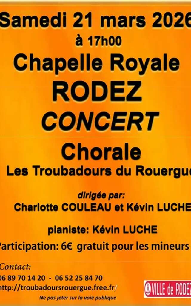 Concert les Troubadours du Rouergue - chapelle royale