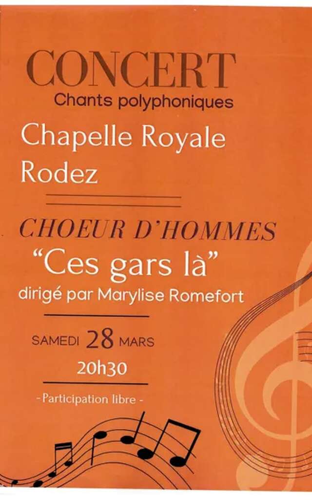 Concert Chants Polyphoniques Choeur d'Hommes