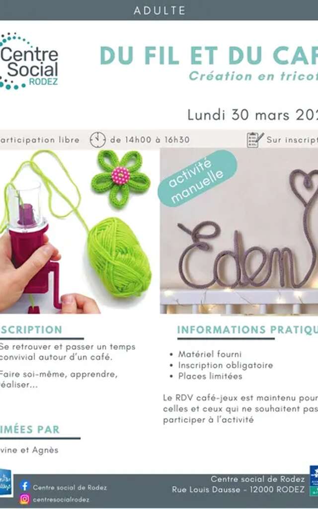 Atelier créatif : Du fil et du café