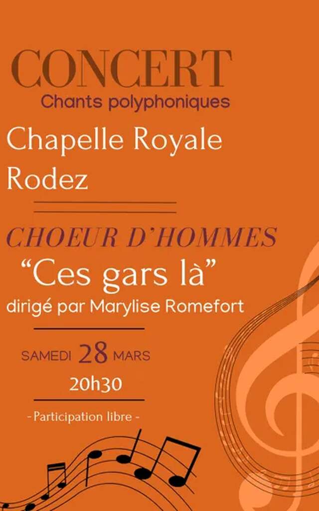 Concert de la chorale Ces gars-là