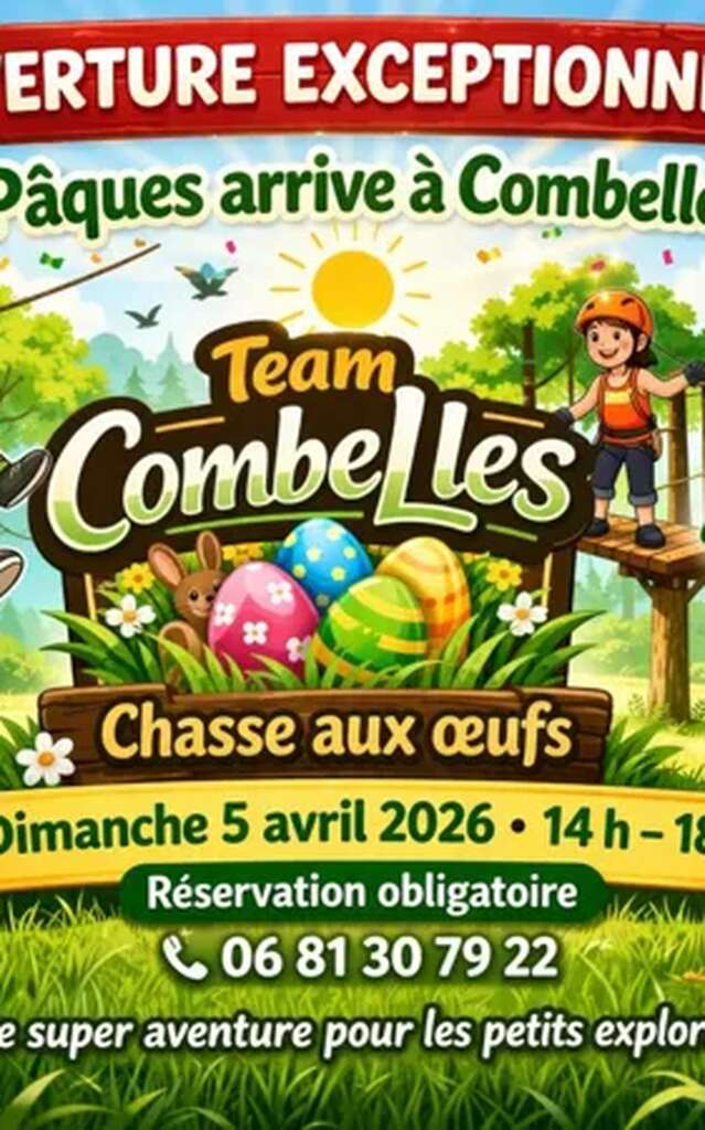 Chasse aux oeufs à l'accrobranche de Combelles
