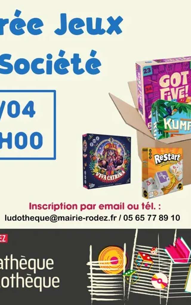 Soirée Jeux à la Médiathèque de Rodez
