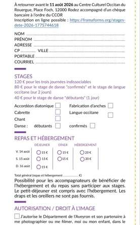 Stages d'été du CCOR