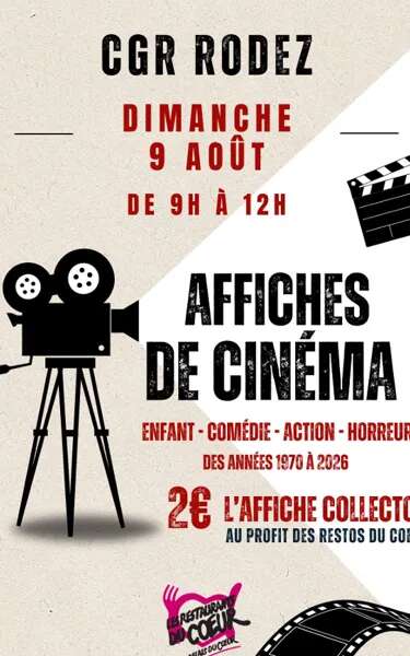 Vente d'affiches de cinéma collector au profit des Restos du Coeur