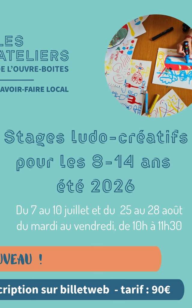Stages ludo-créatifs pour les enfants cet été !