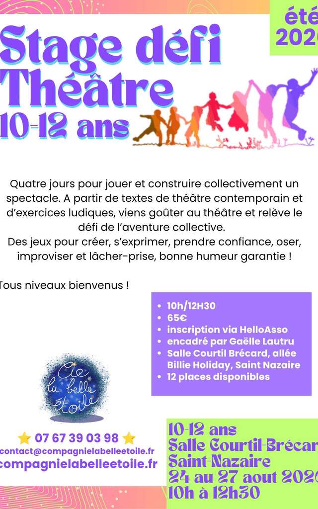Stage défi théâtre 8-12 ans