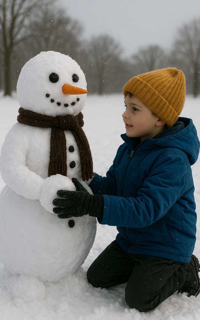 Concours de bonhomme de neige sur le front de neige du Queyrelet !