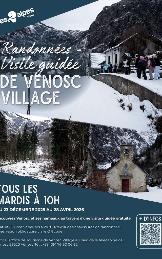 Randonnée visite guidée de Venosc village