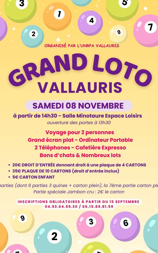 Grand Loto de l'UNRPA Vallauris