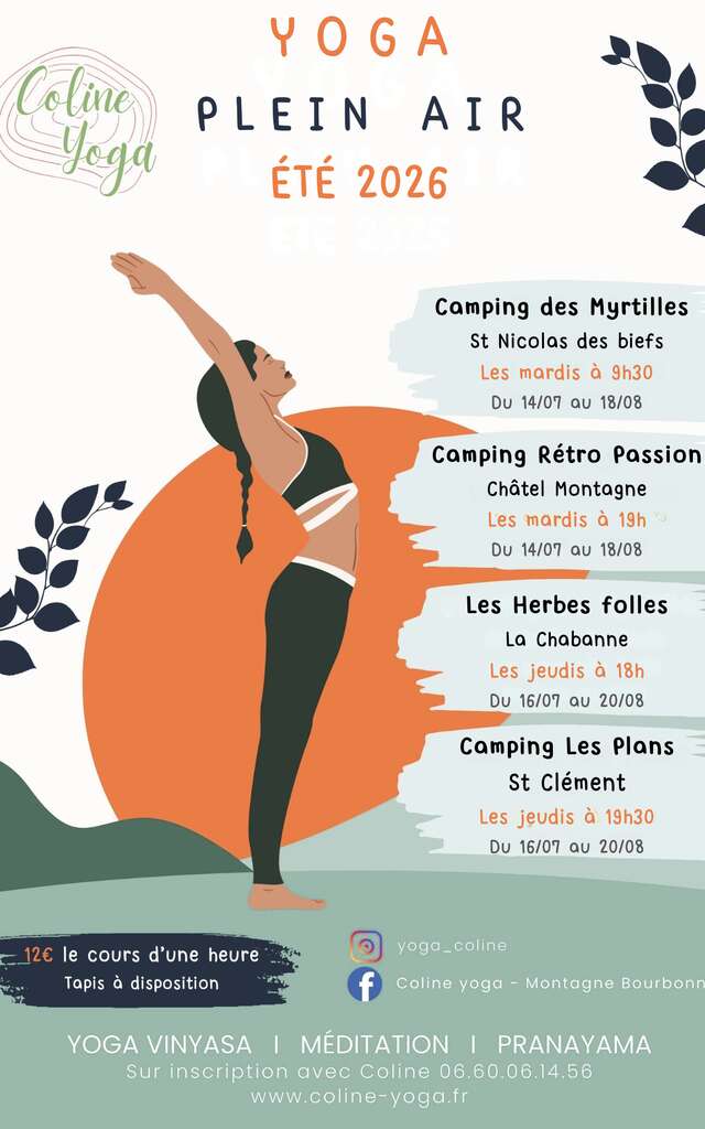 Cours de yoga plein air
