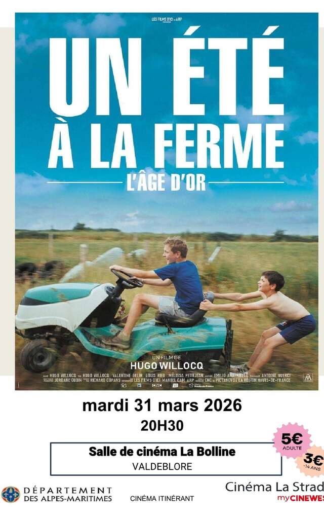 Cinéma à Valdeblore "Un ÉTÉ à la FERME - l'ÂGE d'OR"