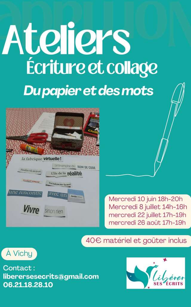 Atelier d'écriture et collage - Du papier et des mots