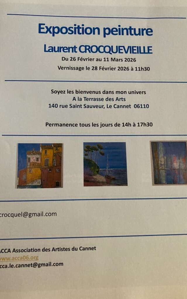 Exposition de peinture de Laurent Crocquevieille