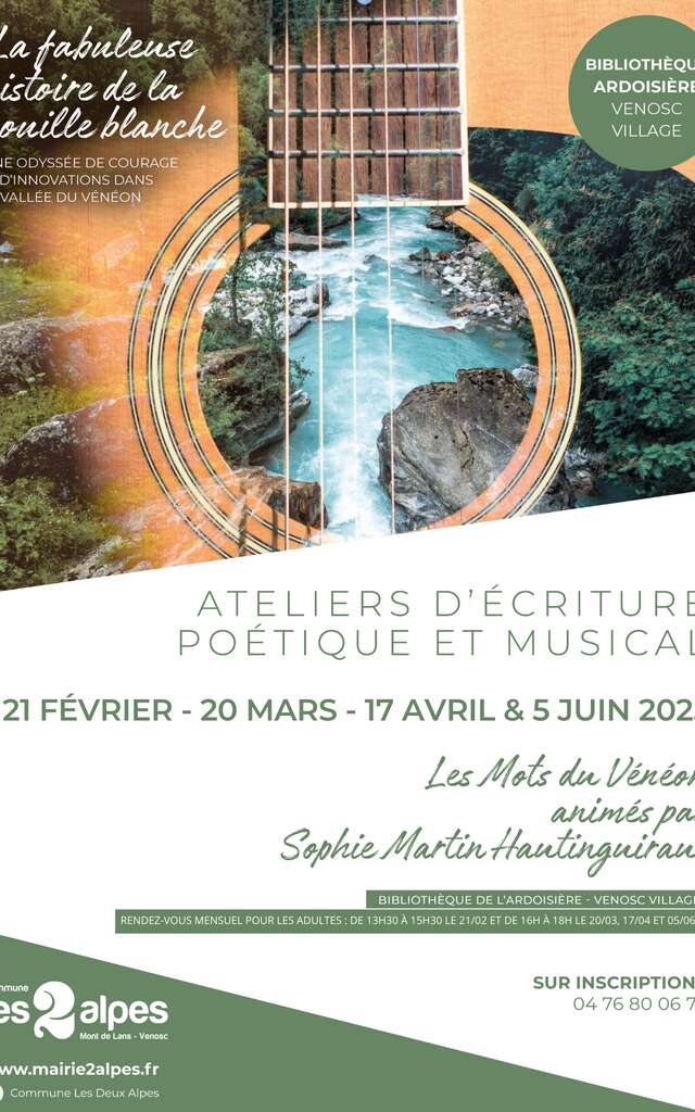 Poetic and musical writing workshops - Les Mots du Vénéon