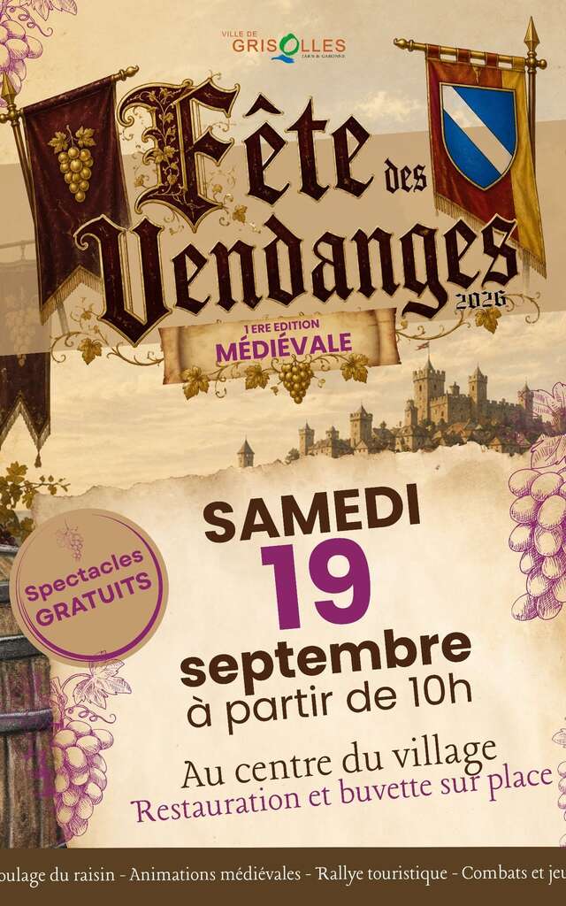 Fête des vendanges -Thème médiéval