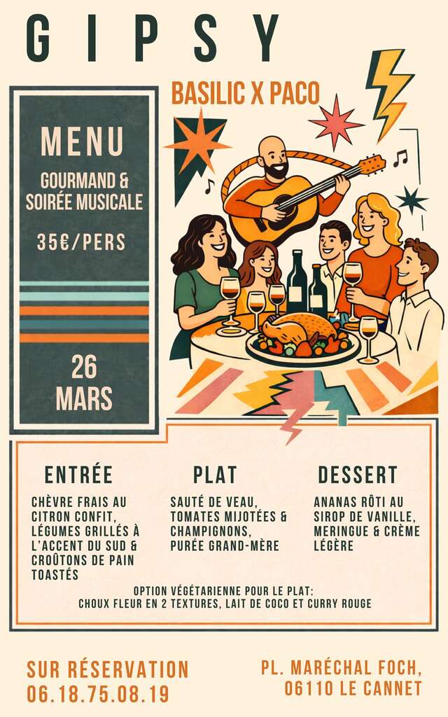 Soirée GIPSY BASILIC X PACO