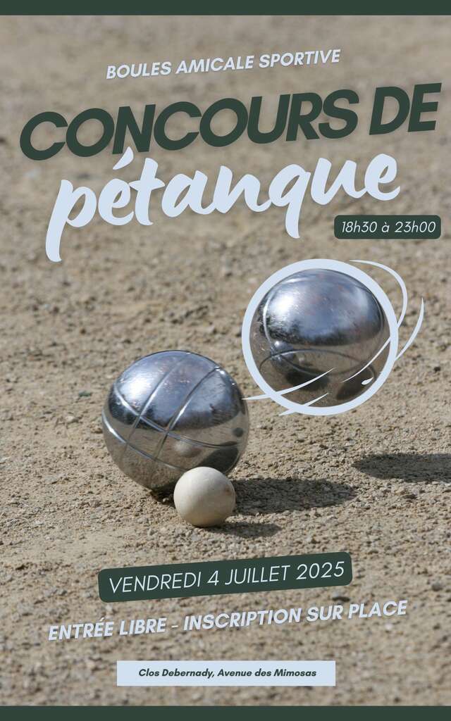 Concours de pétanque - Fête de la Saint-Pierre