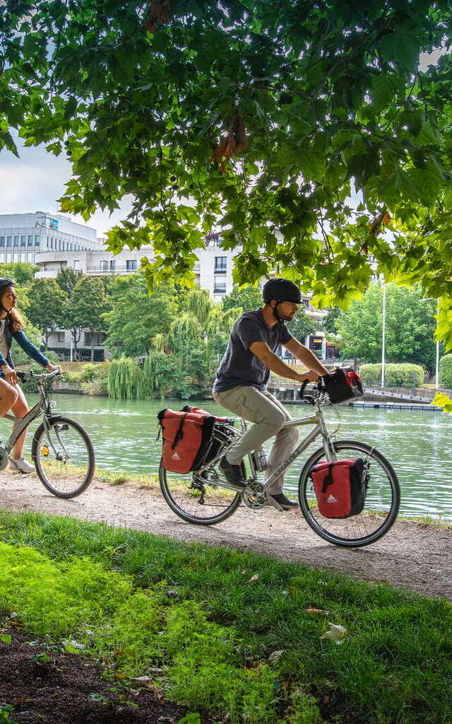 Randonnée à vélo entre Chatou et Sartrouville sur les itinéraires de La Seine à Vélo et de l’Avenue Paris-Londres