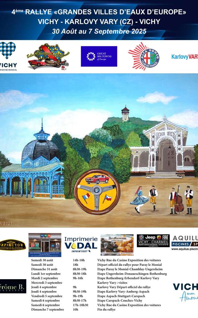 4ème Rallye des Grandes Villes d'Eaux d'Europe 2025 Vichy-Karlovy Vary (CZ)-Vichy
