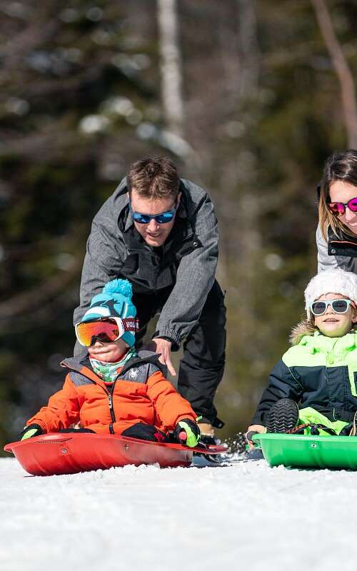 Piste de luge accès libre La Féclaz