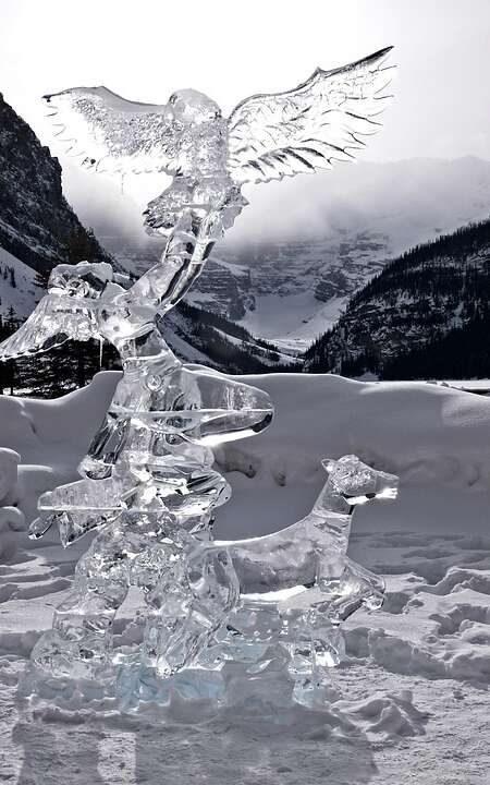 Sculpture sur glace !