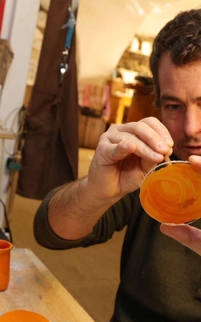 Visite de la boutique de verrier